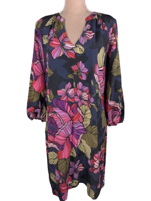 Mini Vestido Floral Trina Turk Shirley Seda Talla 6 Colorido Resort Vacaciones Verano Foto 1 de 4