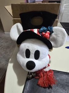 Disney Parks Plüsch Mickey Mouse Türhänger Weihnachten Urlaub Dekor ZURÜCKGENOMMEN - Bild 1 von 1
