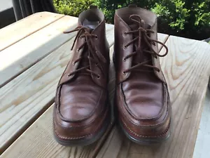 Stivali in pelle marroni Cole Haan taglia 9,5 M originali Grand Moc II Chukka da uomo taglia 9,5 M - Foto 1 di 13