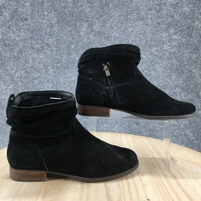 Koolaburra By Ugg Boots Womens 9 Lorelei Slouchy Ankle Bootie Black Suede Zip Foto 1 de 4