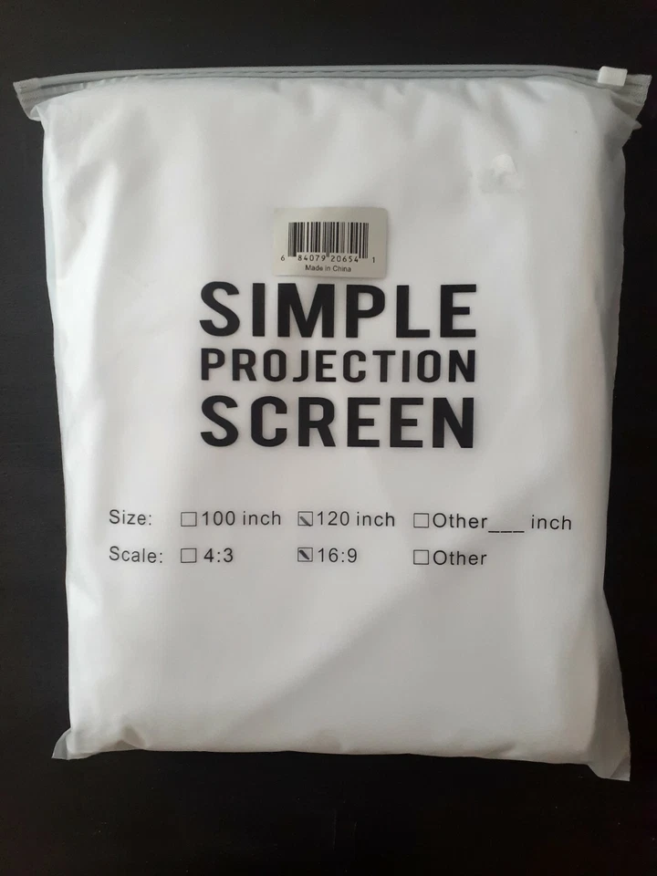 Projector Screen, Keenstone 120 inch 16:9 HD Foldable Anti-Crease Portable Proje - Image 1 of 1