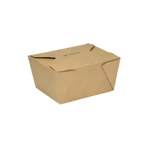 Karat 30 fl oz Fold-To-Go Box #1 - Kraft - 450 ct, FP-FTG30K - Picture 1 of 9
