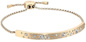 MICHAEL KORS Modern Brilliance Yellow Gold Slider Bracelet Crystals MKJ5982710 - Picture 1 of 7