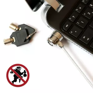 Notebookschloss KABELSCHLOSS Notebook TFT Netbook Laptop Sicherung Kabel Schloss - Bild 1 von 6