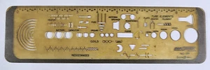 RapiDesign Nr. 128 Elektro Symbole Schablonen Technik Zeichenschablone - Bild 1 von 1