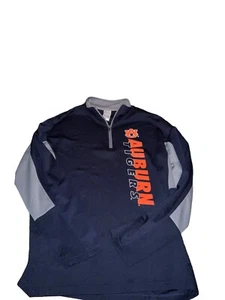 Auburn Tigers NCAA Knights Apparel 1/4 Zip Pullover Mesh Athletic Shirt Large - Picture 1 of 8