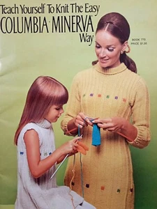 Columbia Minerva Teach Yourself to KNIT Vtg 1968 Book 770 48 pages Dacshund Coat - Picture 1 of 12
