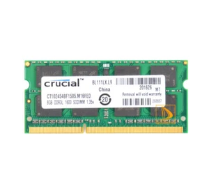 Crucial 8GB 2Rx8 PC3L-12800S SODIMM RAM Memory Intel DDR3L 1600Mhz 1.35V 8G ” - Picture 1 of 7