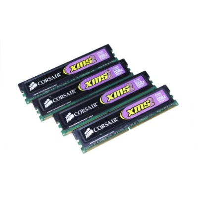 Corsair DDR2-800 XMS2 1GB RAM PC2-6400U CL5 CM2X1024-6400 Heat Spreader Ram 4Pc - Image 1 of 2