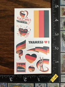 EQUIPO DE ALEMANIA, ALEMANIA, TATUAJES TEMPORALES DE UNA HOJA HERMOSO DISEÑO #WORLDCUP60 - Imagen 1 de 2