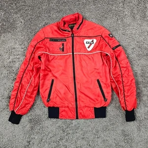 Chaqueta Automática Estilo DE COLECCIÓN Para Hombre Pequeña S Roja Koni Carreras Competición Cremallera Completa - Imagen 1 de 18