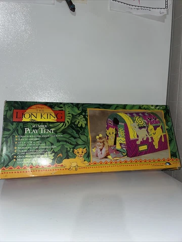 Vtg Lion King (1994) Slumber Play Tent 100% Complete Original New With Open Box Cover