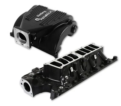 NOVA ENTRADA HOLLEY SYSTEMAX, FORD BLOCO PEQUENO V8, REVESTIDO DE CERÂMICA PRETA - Imagem 1 de 4