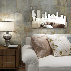 Acrylic Mirror Wall Deco Strong SharpReflection Lightweight Newyork City Skyline - Picture 1 of 5
