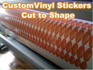 Custom Printed Contour Kiss Cut Vinyl Stickers Decal Labels Waterproof Any Shape - Picture 1 of 1