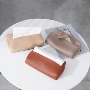Faltbare Tissue Box Abdeckung für Gesichtspapier für Etui Halter Büro Schlafzimmer Bad - Bild 1 von 10