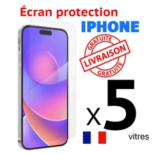 VERRE TREMPE VITRE PROTECTION ECRAN IPHONE 6 7 8 12 13 11 PRO MAX XS XR 14 15 16 - Afbeelding 1 van 58