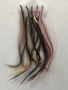 12 EXTENSION PER CAPELLI AGGANCIO CON MOLLA E BRILLANTINO LUNGHEZZA CM 24 - Picture 1 of 2