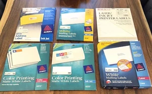 AVERY + MAILING LABLES Paper NEW Open Box VARITY SIZES - Bild 1 von 4