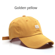 Embroidered M Curved Cotton Soft Top Visor Fashion Simple Baseball Cap Man Woman