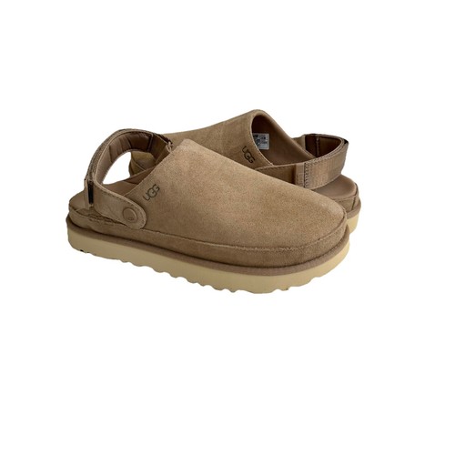 UGG GOLDENS ZOCCOLO SABBIA SLIDE PLATFORM SANDALO US 9 EU 40 UK 7