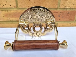 Vintage Style Toilet / Loo Roll Holder St. Pancras Shinny Brass Antique - Picture 1 of 6