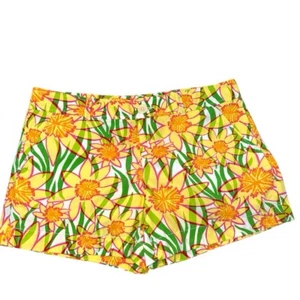 Lilly Pulitzer Callahan in Daffodil Shorts Floral Summer Women’s Size 12 - Picture 1 of 5