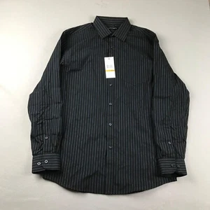 Axist Shirt Mens Small Black Striped Button Up Long Sleeves Total Eclipse NWT - Picture 1 of 10