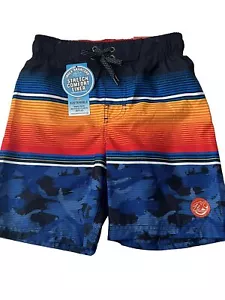 Pantaloncini Swim Trunks da ragazzo taglia 5/6 blu/multi ColoZero Xposure microfibra UPF 50+ - Foto 1 di 5