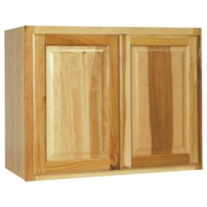 Hampton Bay Wall Bridge Kitchen Cabinet 30" x 24" x 15" w/ Shelf Board Brown - Picture 1 of 15