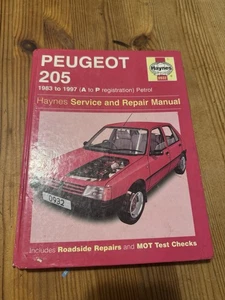 PEUGEOT 205 1983 TO 1997 HAYNES WORKSHOP MANUAL petrol models inc. GTi. - Picture 1 of 3