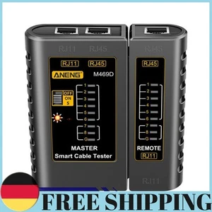 M469D RJ45 RJ11 Network Cable Tester Telephone Line Detector (Black) - Bild 1 von 10