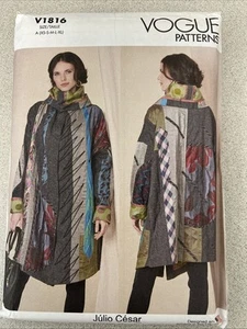 UNCUT Julio Cesar Vogue V1816 Misses Reversible Jacket A (XS-XL) Sewing Pattern - Picture 1 of 3
