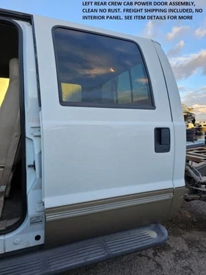 Puerta eléctrica trasera izquierda Ford F250 Super Duty 99-07 BLANCO/DORADO SIN ÓXIDO ENVIADO Foto 1 de 4