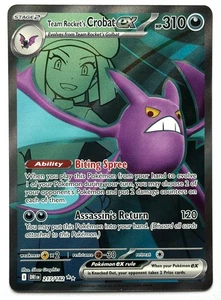 Team Rockets Crobat ex 217/182 - Pokemon TCG - Destined Rivals Ultra Rare Holo - Picture 1 of 2