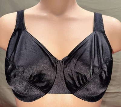SUJETADOR VINTAGE AÑOS 80 VANITY FAIR SEGUNDA PIEL NEGRO UW 36D Estilo 74-114 Foto 1 de 4