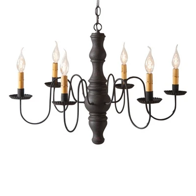 Gettysburg Chandelier in Hartford Black over Red - Image 1 of 3