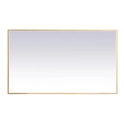 Elegant Decor Pier 42x72" Modern Aluminum LED Mirror in Brass - Image 1 of 4