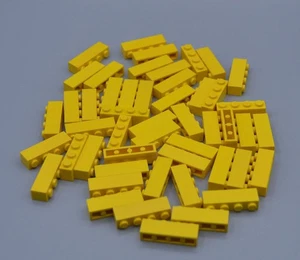 LEGO 50 x Basisstein Baustein Grundbaustein gelb Yellow Basic Brick 1x4 3010 - Bild 1 von 3