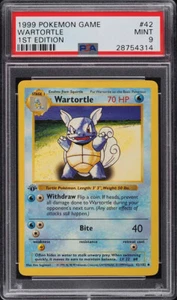 Pokemon 1999 Base Set 1ª Edición Raro Wartortle #42 PSA 9 Como Nuevo - Imagen 1 de 2