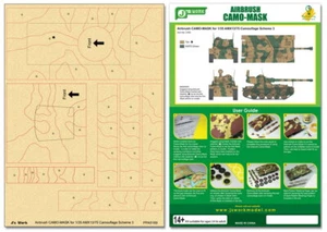 Máscara camuflada aerógrafo J's Work para esquema de camuflaje 1/35 AMX13/75 3 - Imagen 1 de 1