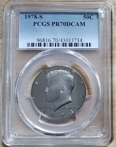 1978-S 50C Kennedy Half Dollar Graded PR70 DCAM by PCGS LOT#433 Cover
