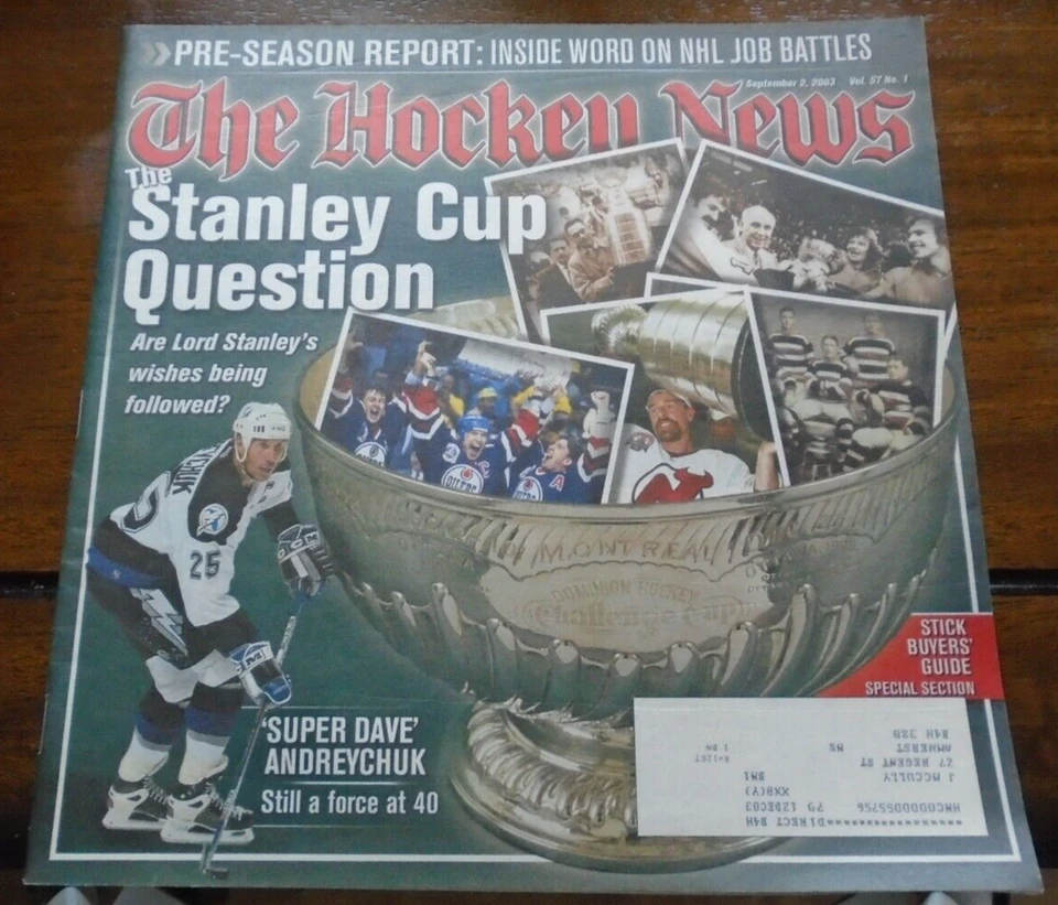 The Hockey News 2 сентября 2003 обложка Кубок Стэнли вопрос / Дэйв Андрейчук - Изображение 1 из 1