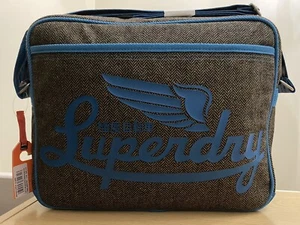 Superdry Winter Icarus Alumni Bag - Brown Herringbone BNWT - Picture 1 of 10