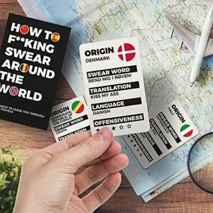 How To F**king Swear Around The World Funny Adult Novelty Secret Santa Gift - Picture 1 of 3