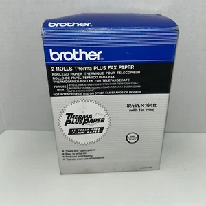 Brother Therma Plus Fax Paper 2 Rolls  6895 8-1/2" x 164" NOS - Picture 1 of 3