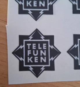 Sticker X 1 Emblem Badge Telefunken vintage amp tube amplifier Valve Rohren - Foto 1 di 1