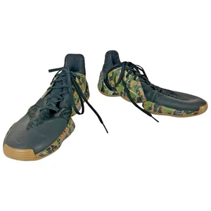 ADIDAS Sneakers JAMES HARDEN VOL 4 Adult Size 12 Athletic BLACK Green CAMO - Picture 1 of 14