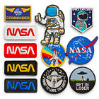 Retro NASA Wurm Astronaut Commander Space bestickt Patch Haken & Schleife Abzeichen