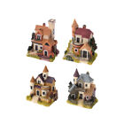 4pcs Diy Fairy House Decorative Miniature Bonsai Supplies Wooden Fairy